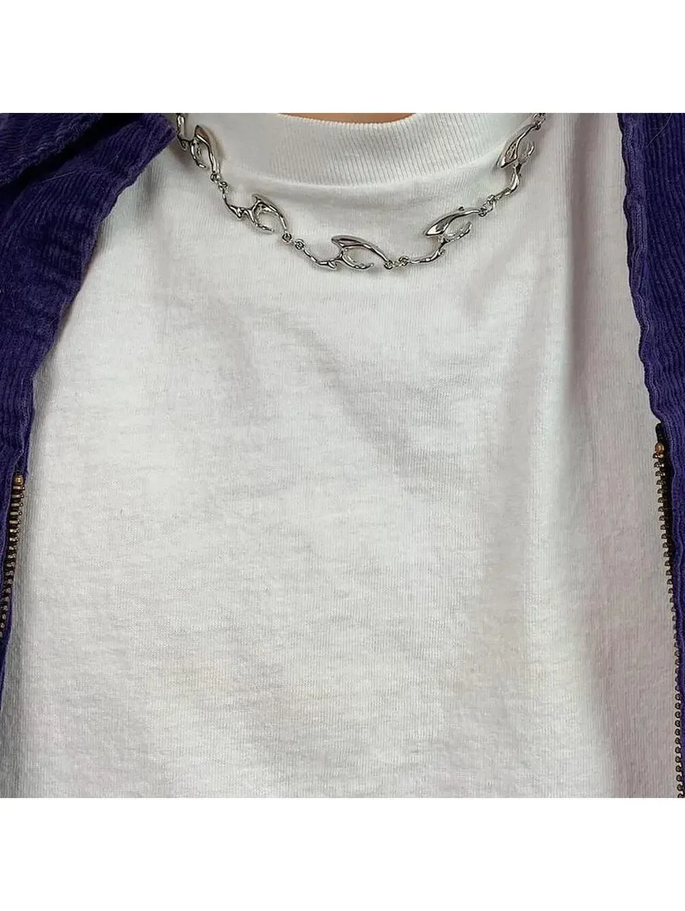 Vintage y2k opium punk skater style pendant necklace chain. 20 inches length